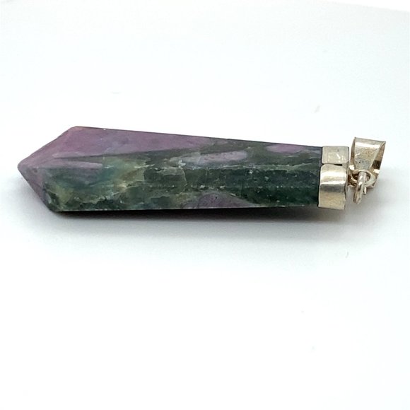 Ruby In Zoisite 34.00ct Solid 925 Sterling Silver Pendant - Picture 6 of 7